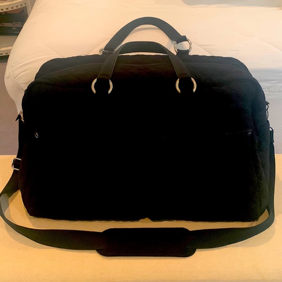 Vera Bradley Bags Vera Bradley Black Quilted Cotton Duffle Bag